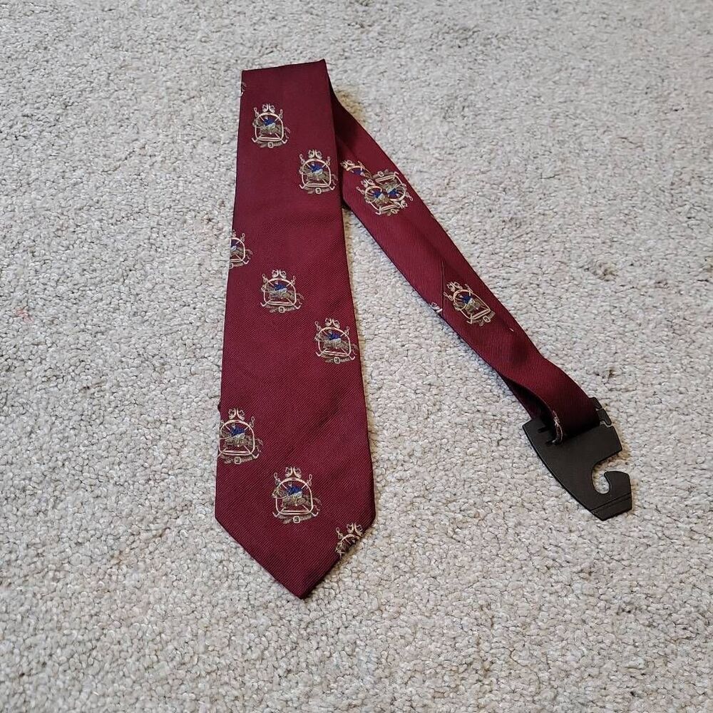 Polo Ralph Lauren Men's Classic 100% Silk Tie Red Maroon